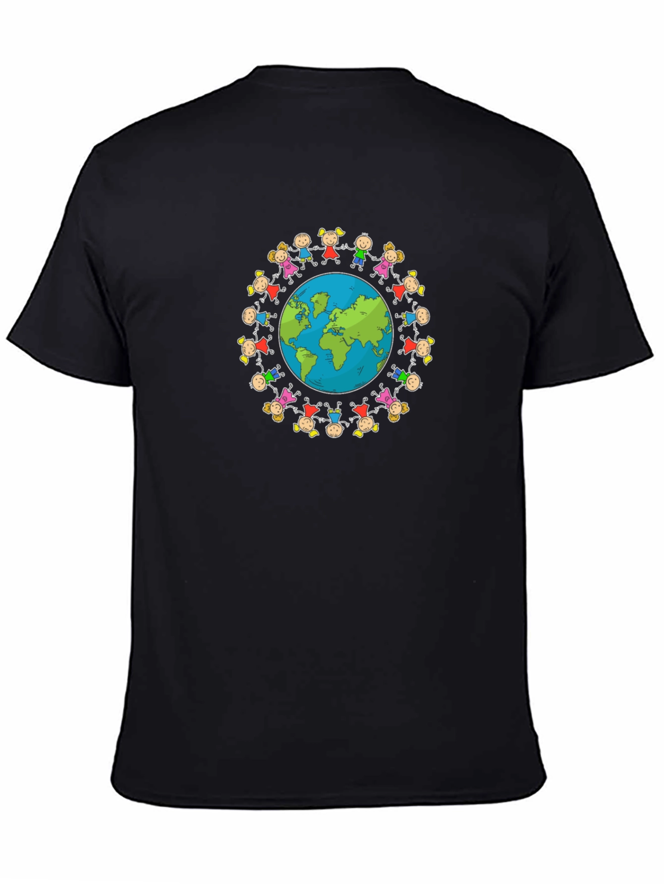 Unisex Black T-Shirt with Global Unity Graphic