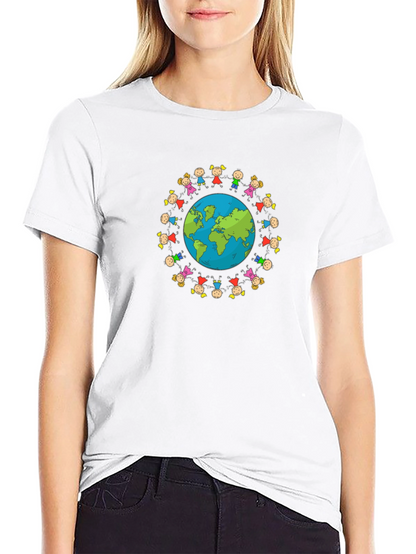 Unisex Black T-Shirt with Global Unity Graphic