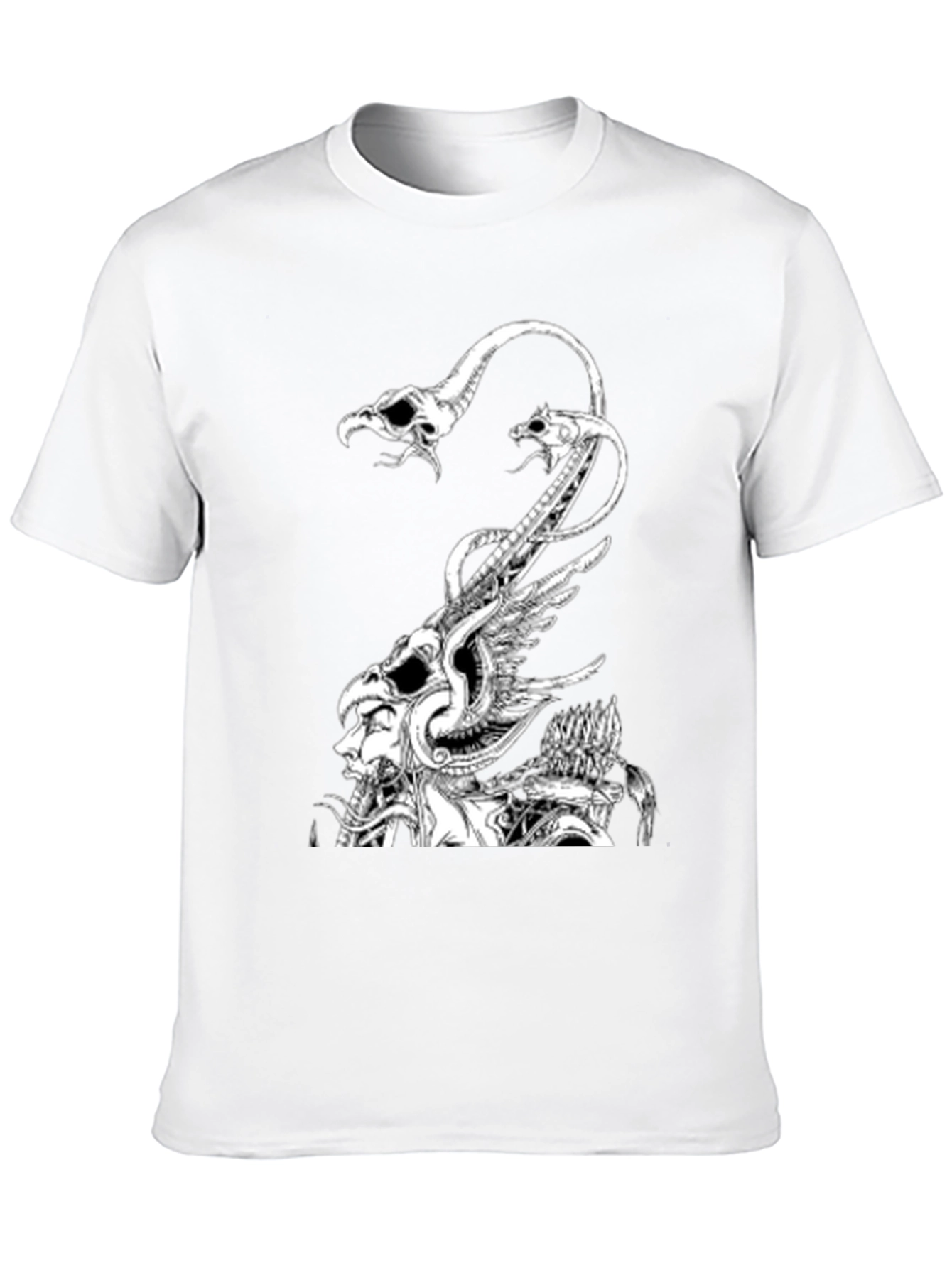 Graphic Print Black Crew Neck T-Shirt