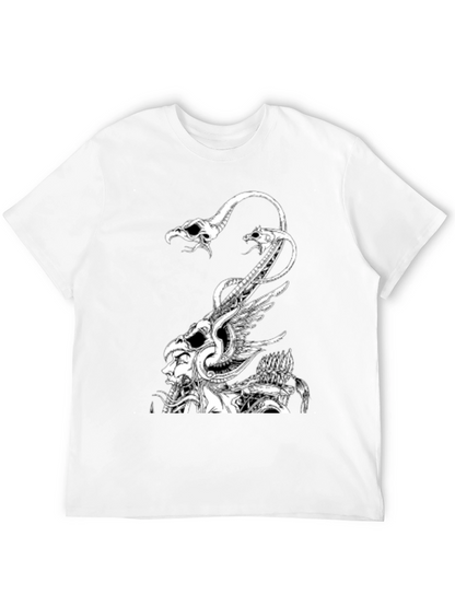Graphic Print Black Crew Neck T-Shirt