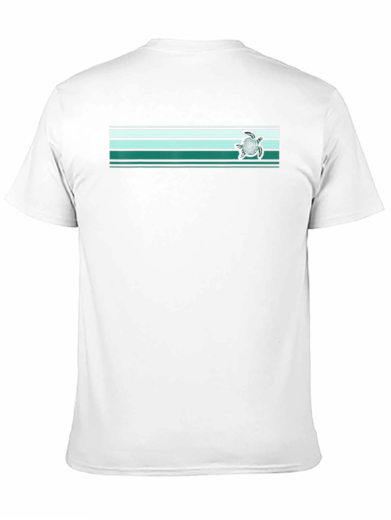 Striped Turtle Graphic Tee - Relaxed Fit