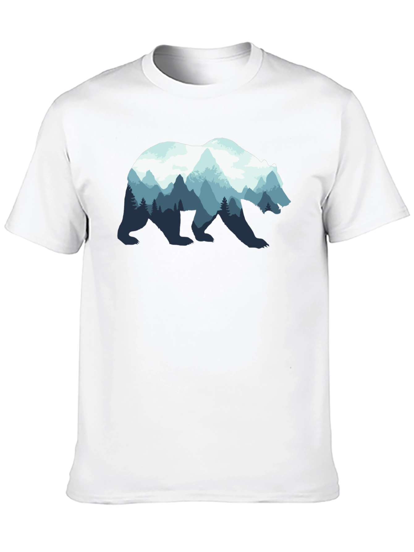 Nature Bear Graphic Tee - Black