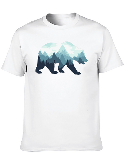 Nature Bear Graphic Tee - Black