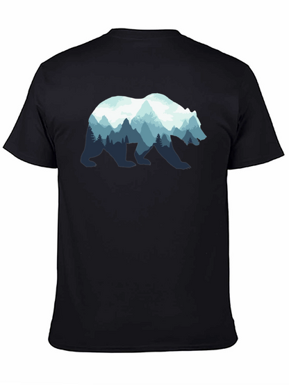 Nature Bear Graphic Tee - Black