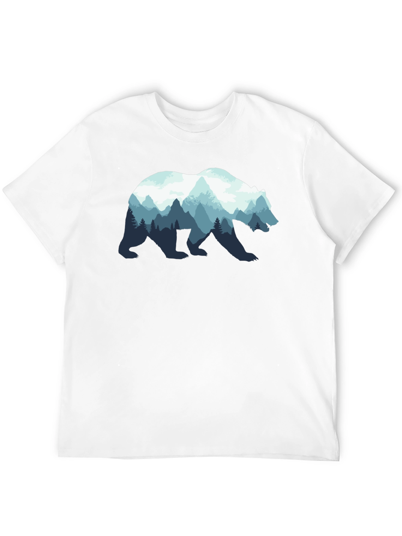 Nature Bear Graphic Tee - Black