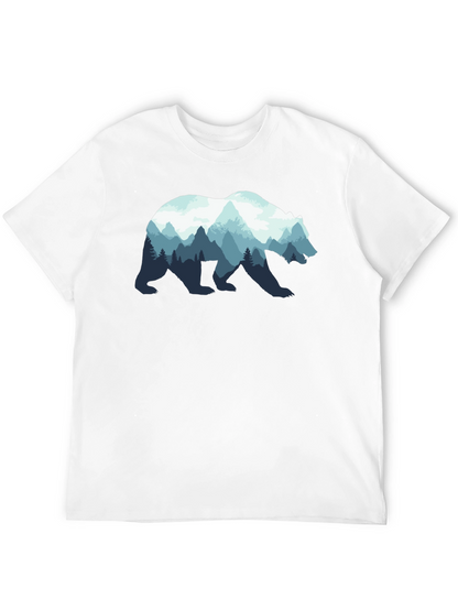 Nature Bear Graphic Tee - Black