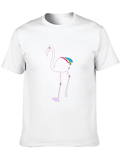 Mens Black Flamingo Graphic T-Shirt