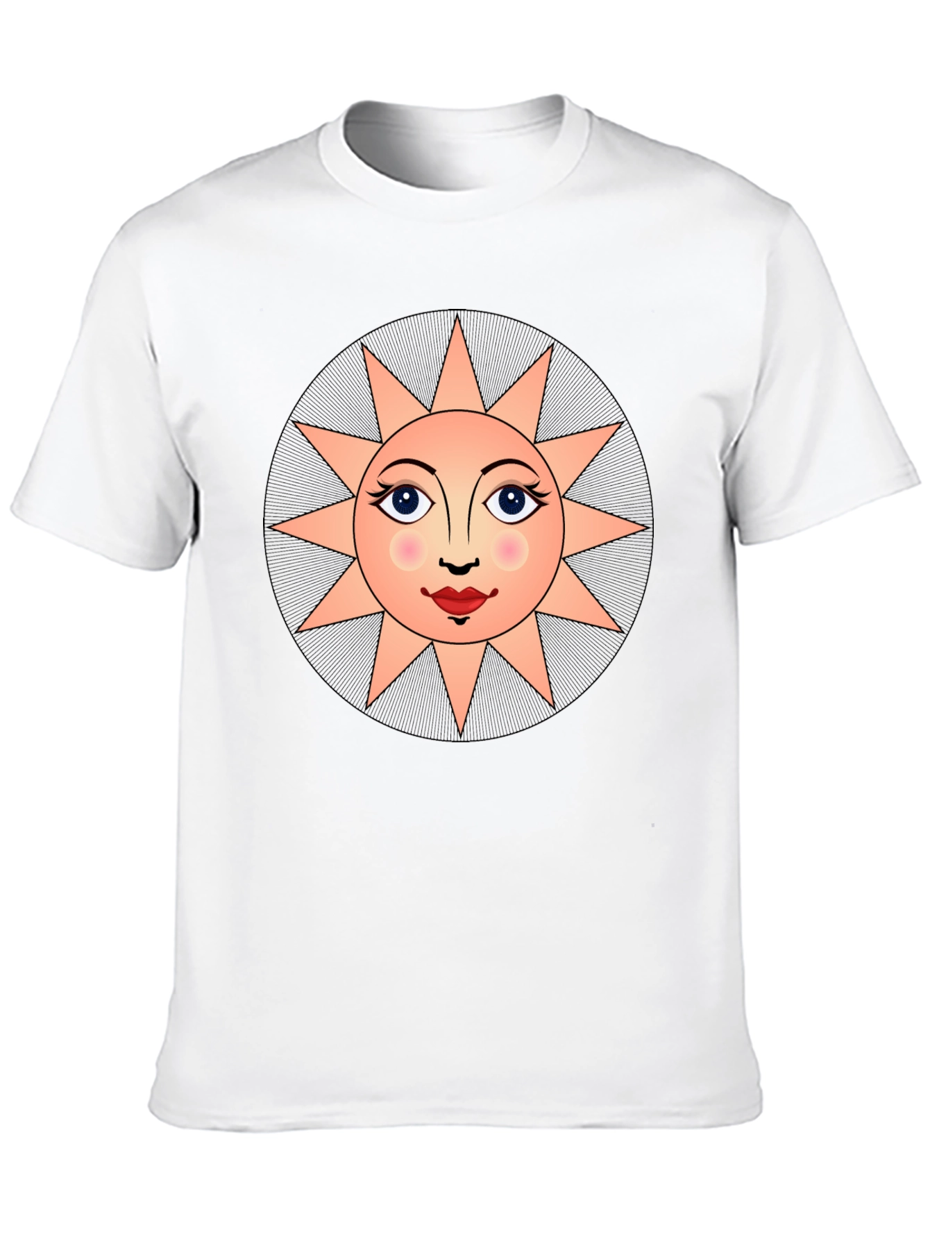 Sun Face Graphic T-Shirt - Unisex Black Tee