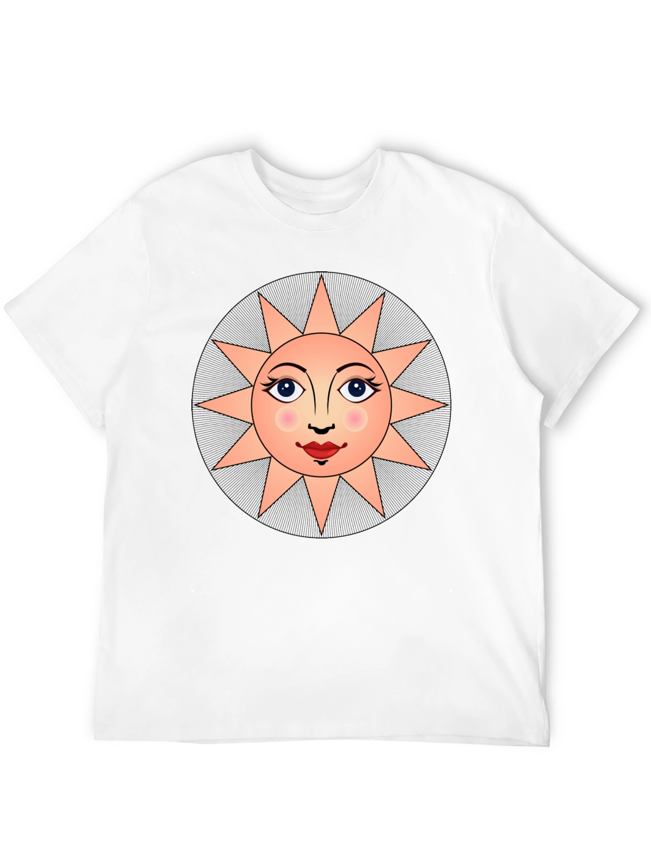 Sun Face Graphic T-Shirt - Unisex Black Tee