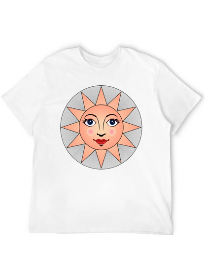 Sun Face Graphic T-Shirt - Unisex Black Tee