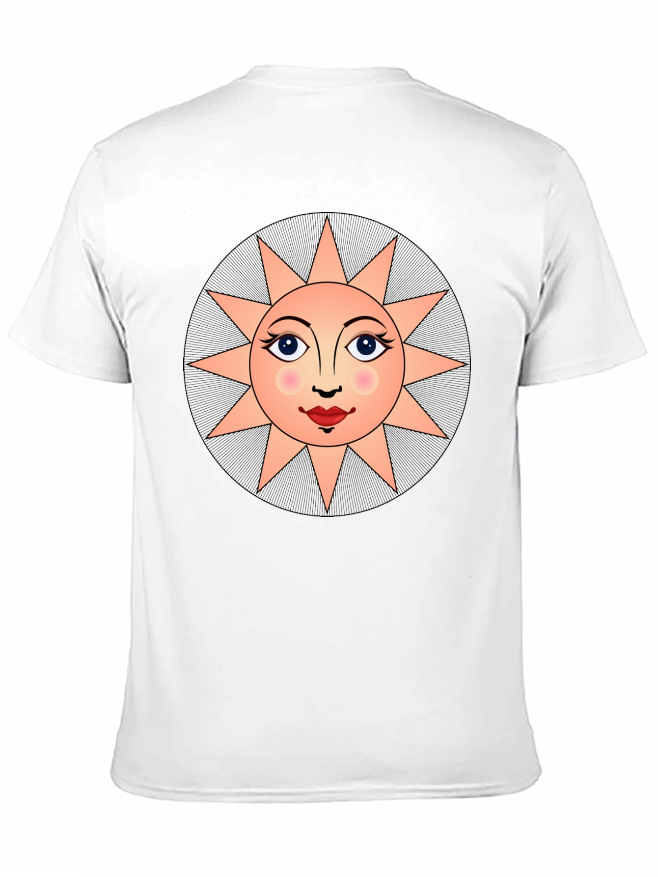 Sun Face Graphic T-Shirt - Unisex Black Tee