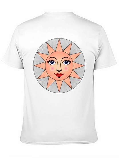 Sun Face Graphic T-Shirt - Unisex Black Tee