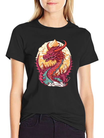 Dragon Graphic Tee - Stylish Cotton Blend Shirt