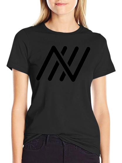 Modern Black Tee with Abstract Graphic Print