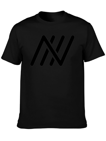 Modern Black Tee with Abstract Graphic Print