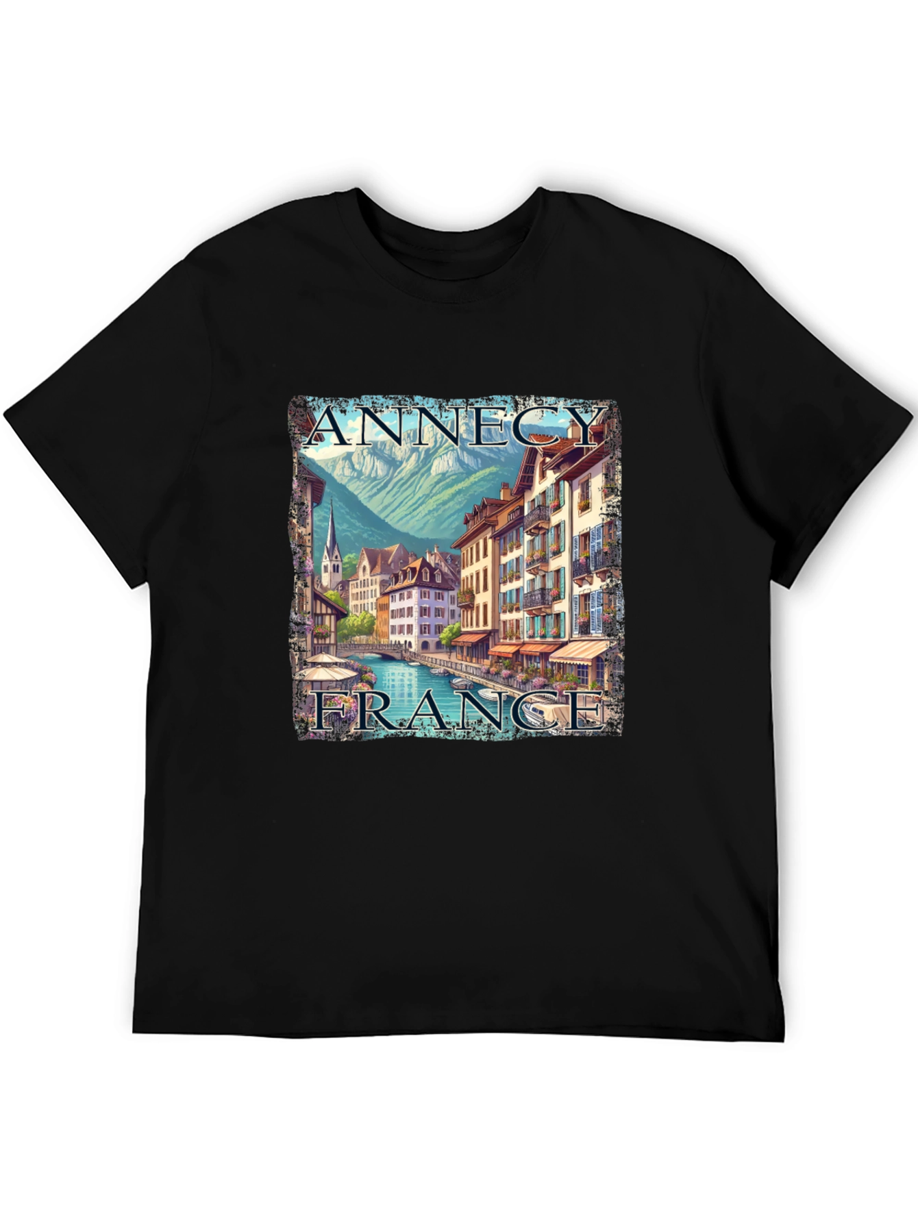 Annecy France T-Shirt - Cityscape Graphic Tee