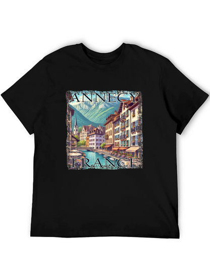 Annecy France T-Shirt - Cityscape Graphic Tee