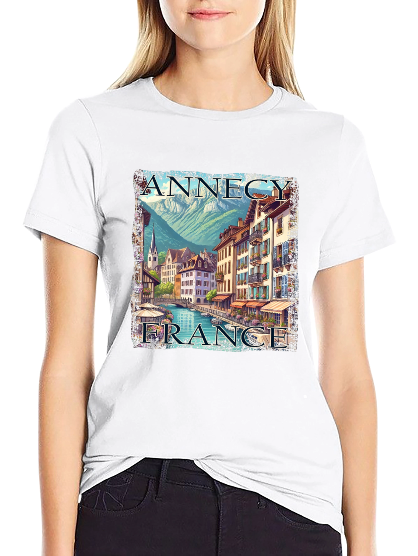 Annecy France T-Shirt - Cityscape Graphic Tee