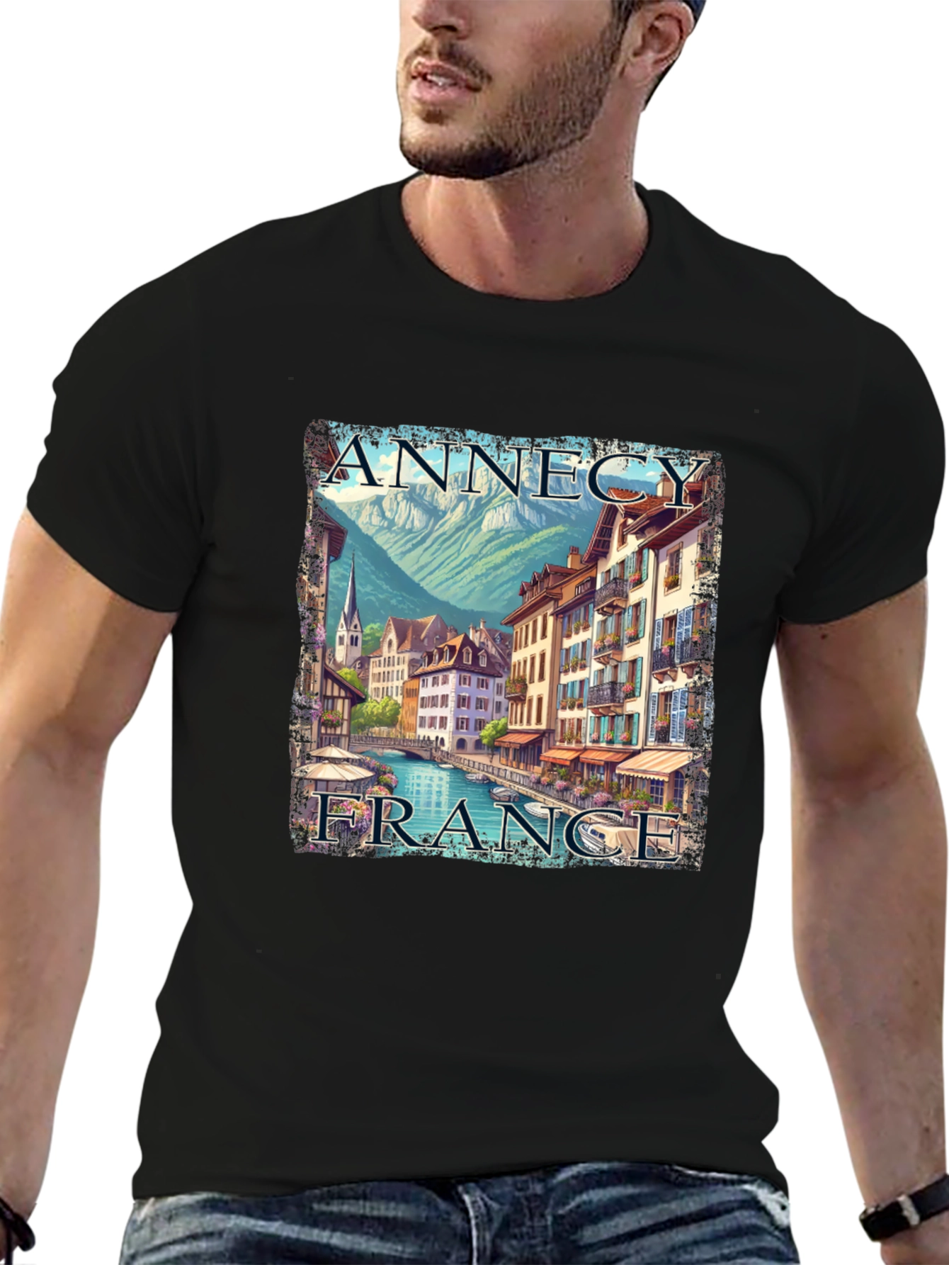 Annecy France T-Shirt - Cityscape Graphic Tee