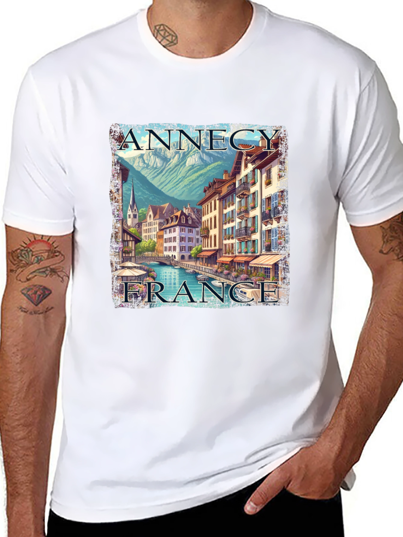 Annecy France T-Shirt - Cityscape Graphic Tee