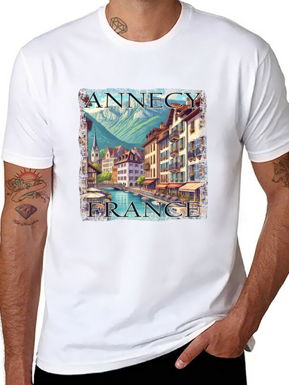 Annecy France T-Shirt - Cityscape Graphic Tee