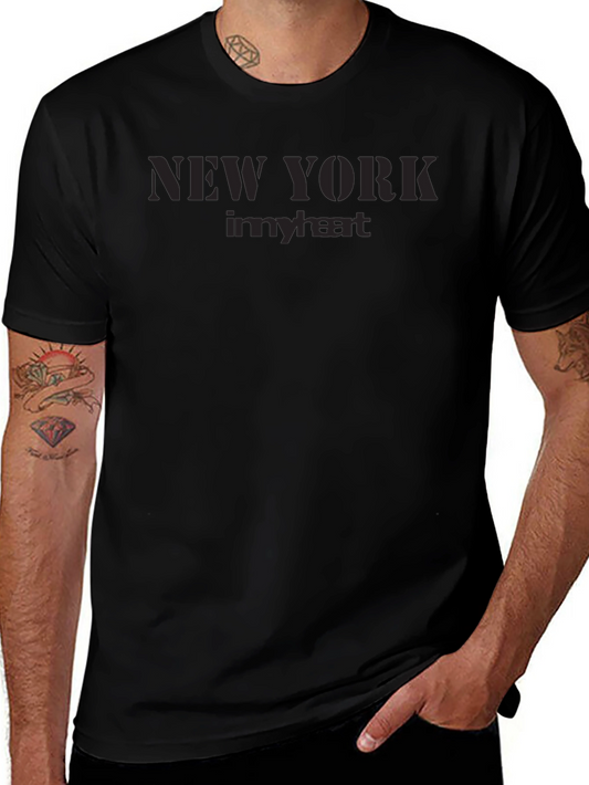 New York in My Heart Black T-Shirt
