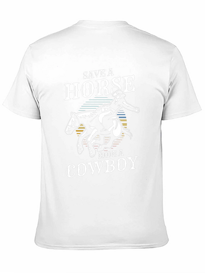 Save a Horse Ride a Cowboy Black T-Shirt