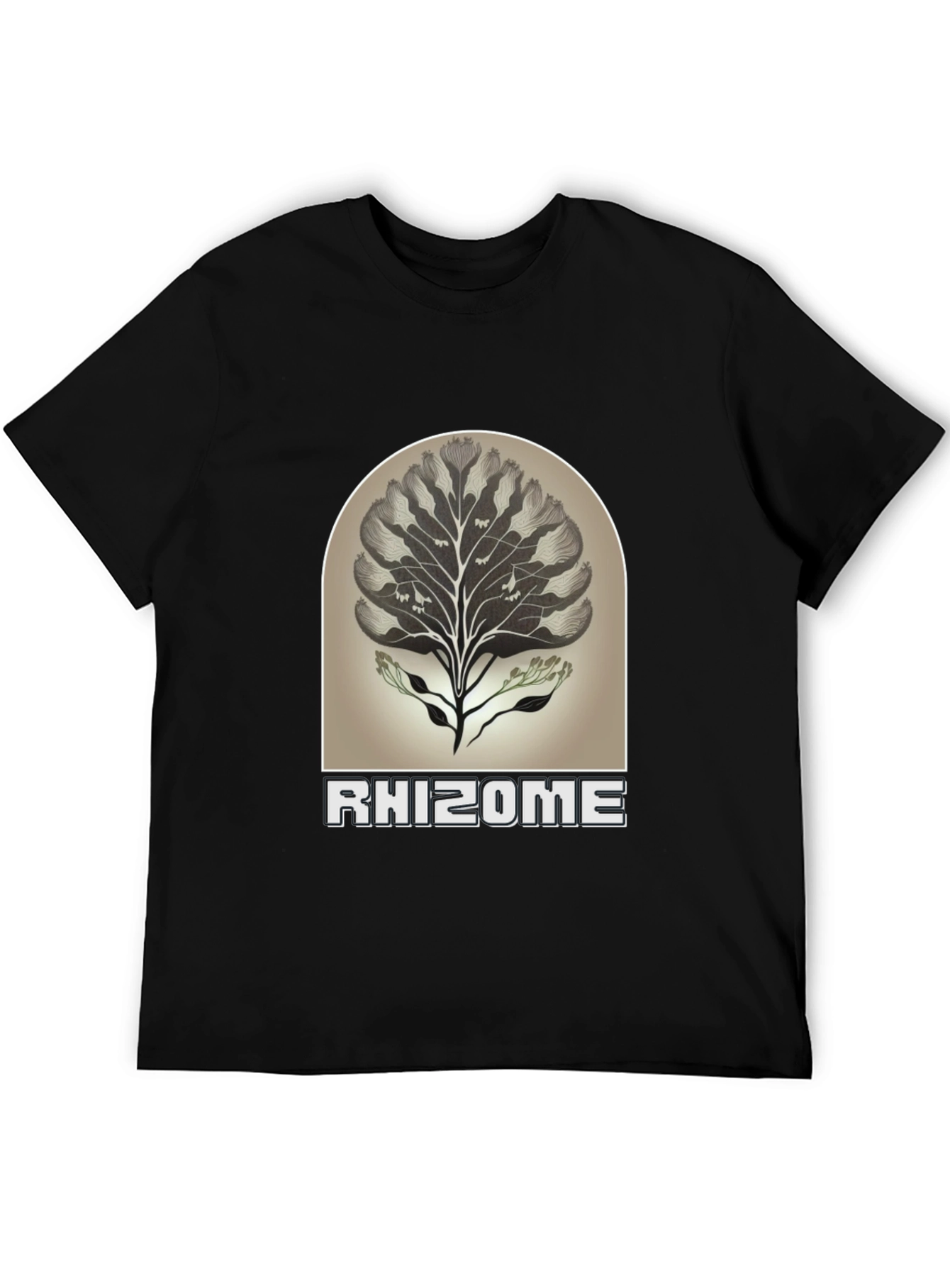 Rhizome Graphic Tee - Nature Inspired Unisex T-Shirt