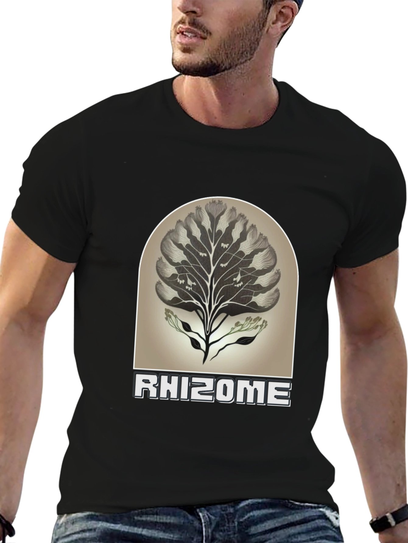 Rhizome Graphic Tee - Nature Inspired Unisex T-Shirt