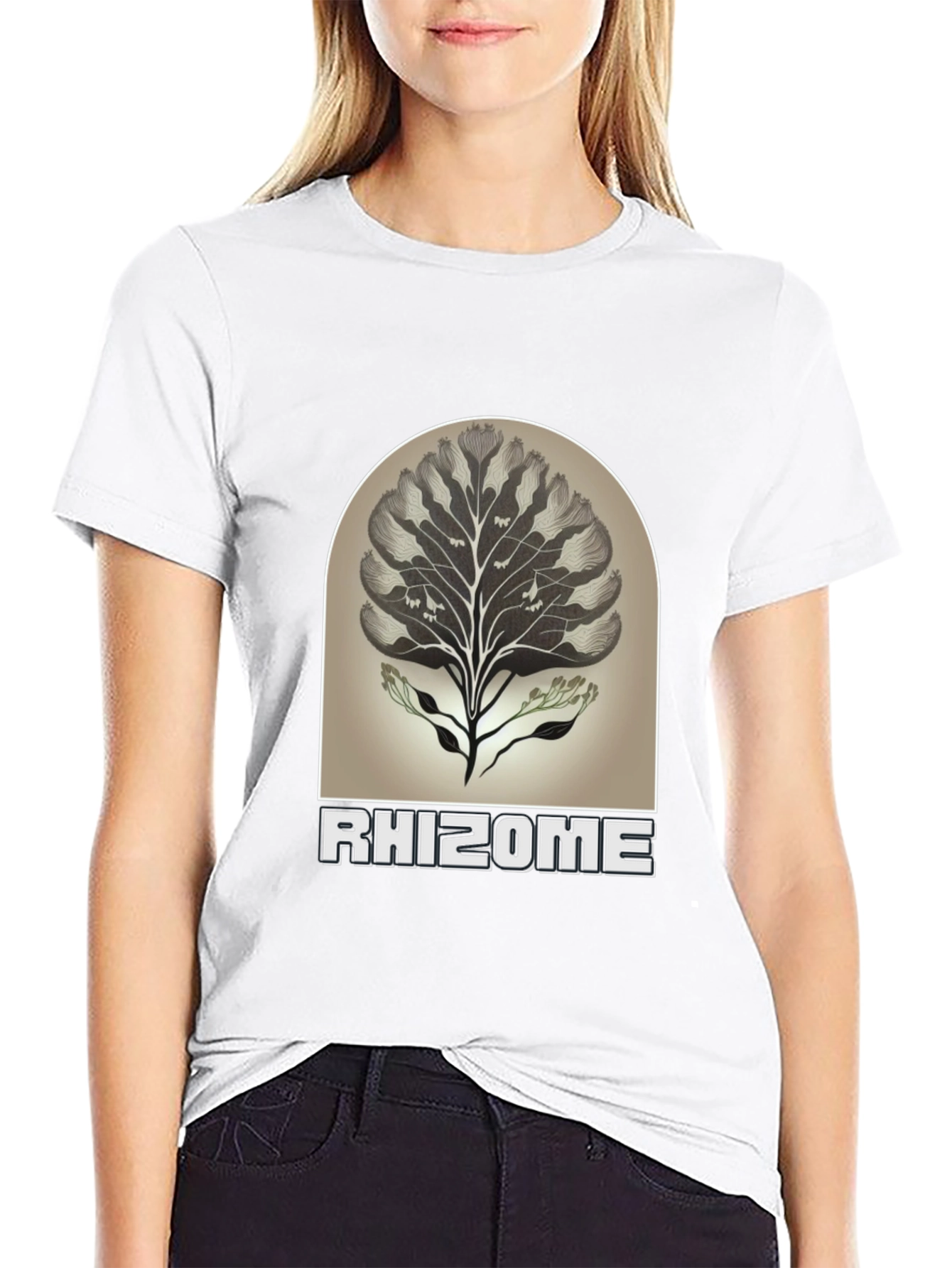 Rhizome Graphic Tee - Nature Inspired Unisex T-Shirt