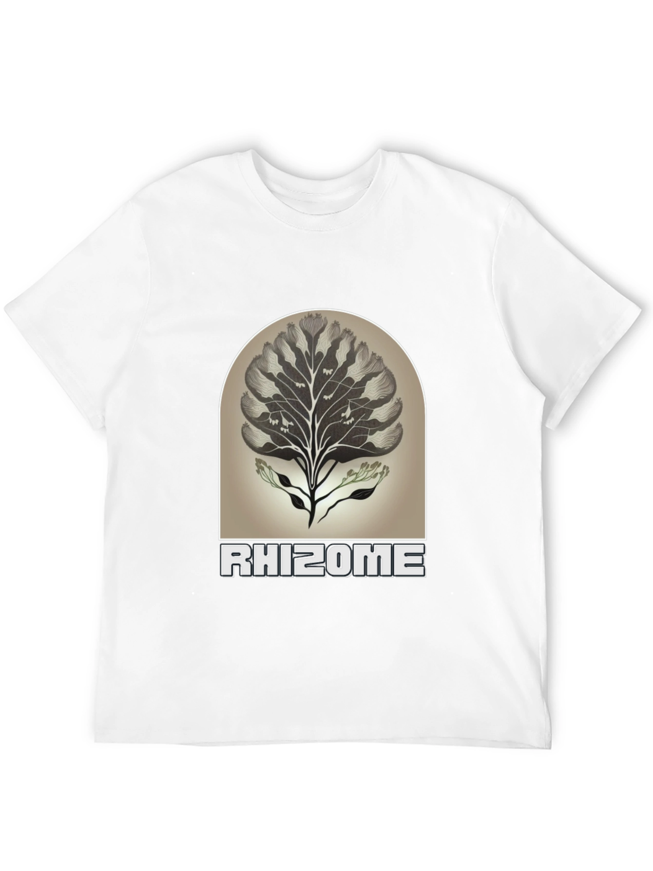 Rhizome Graphic Tee - Nature Inspired Unisex T-Shirt