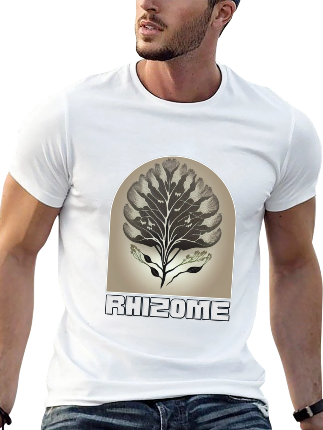 Rhizome Graphic Tee - Nature Inspired Unisex T-Shirt