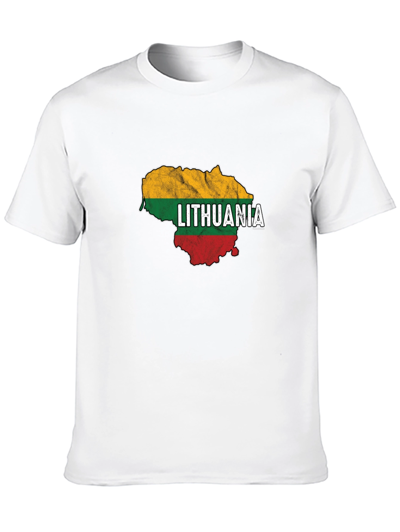 Lithuania Flag Map T-Shirt