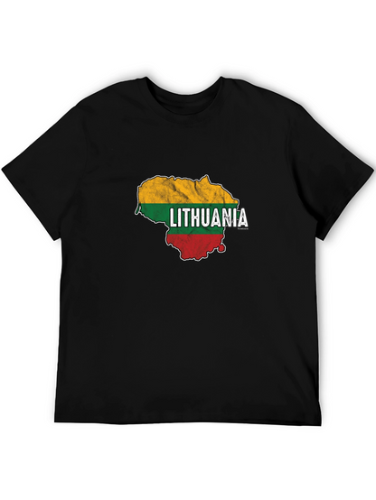 Lithuania Flag Map T-Shirt