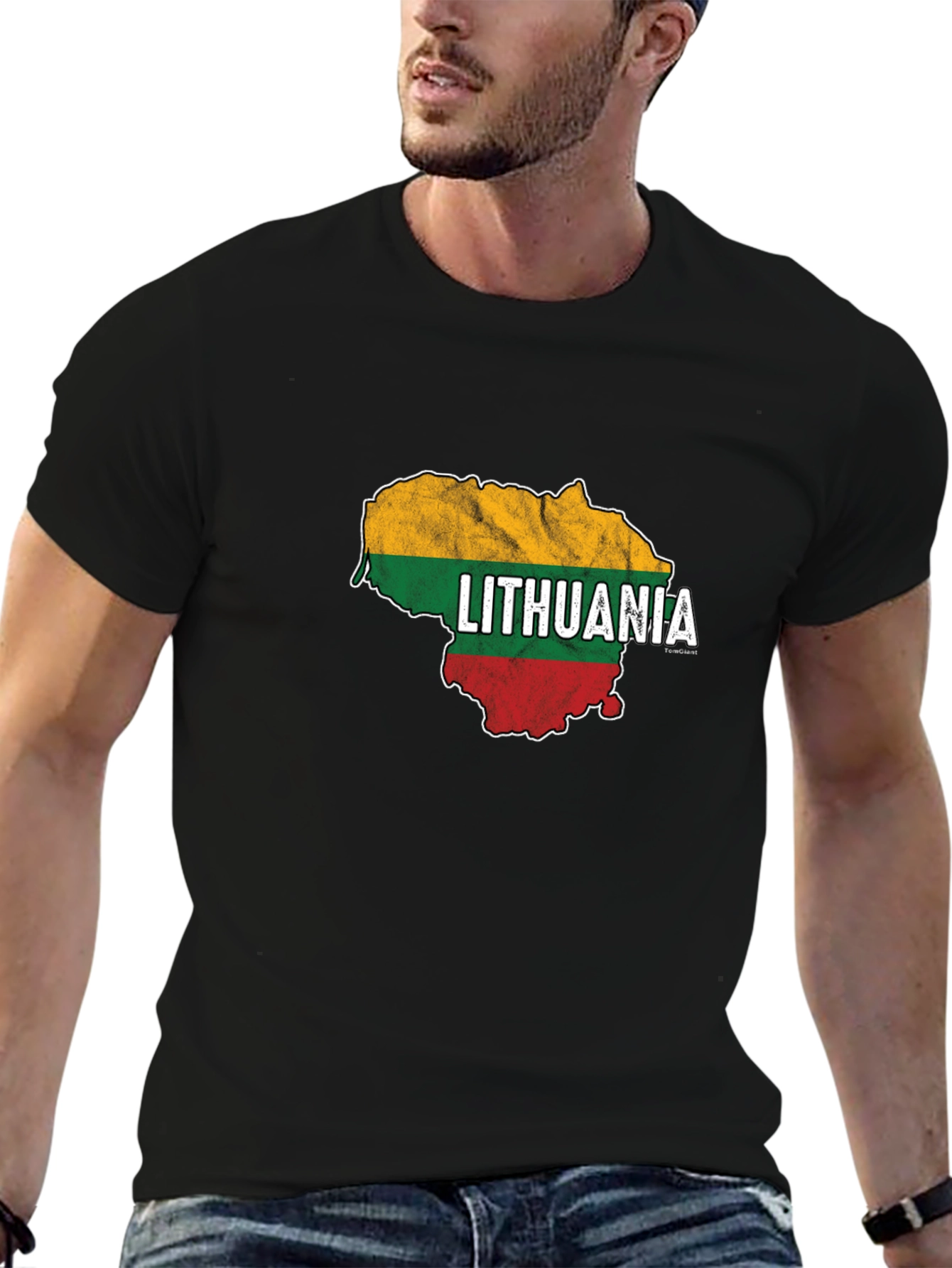 Lithuania Flag Map T-Shirt