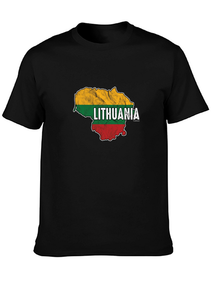 Lithuania Flag Map T-Shirt