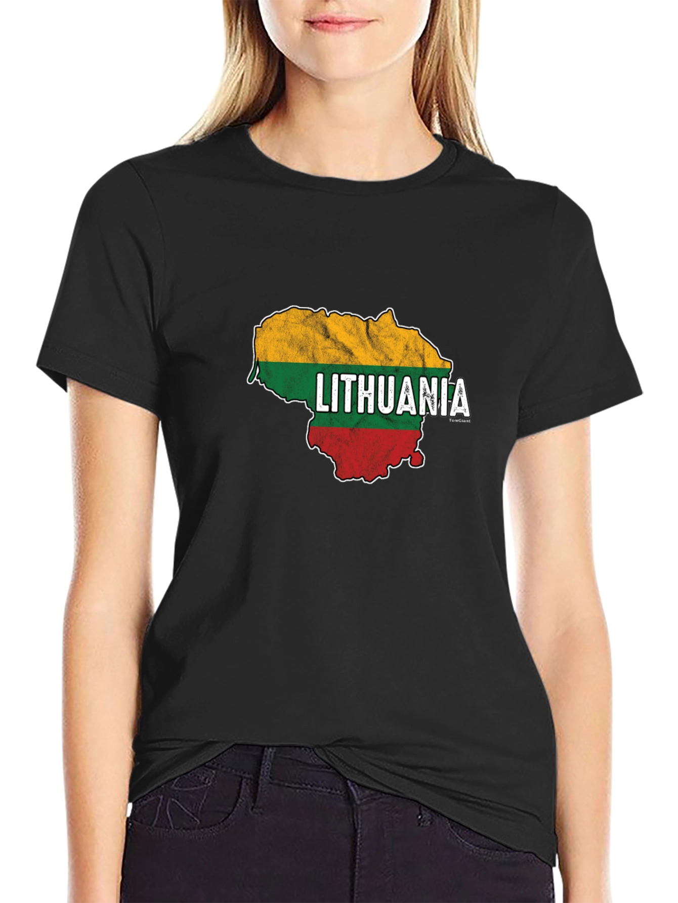 Lithuania Flag Map T-Shirt