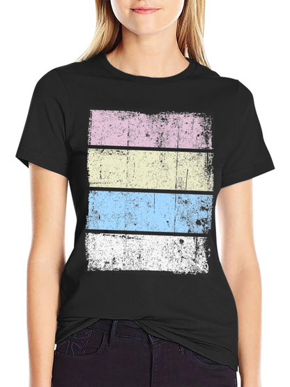 Retro Striped T-Shirt - Distressed Design