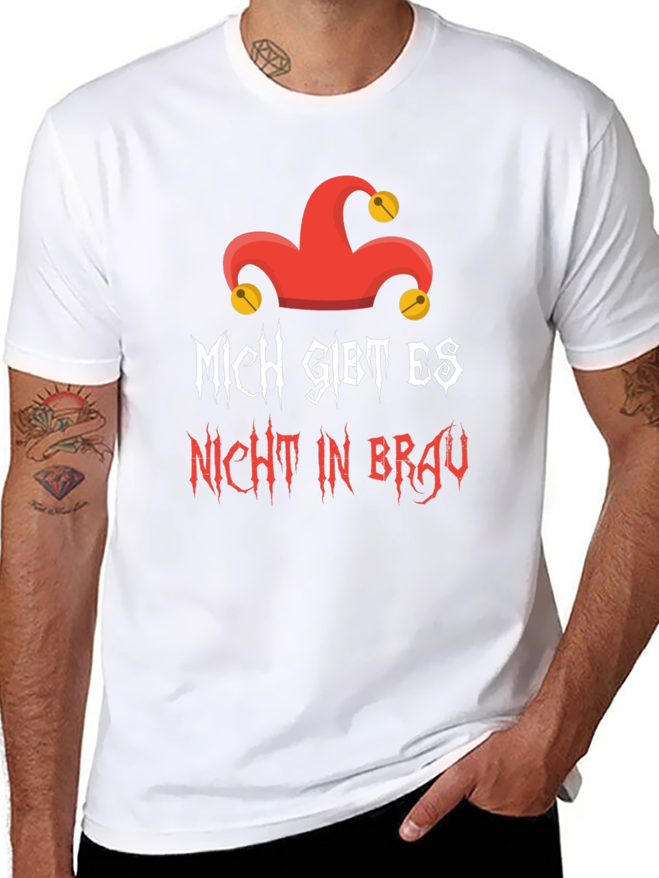 Mich Gibt Es Nicht In Brau Graphic T-Shirt