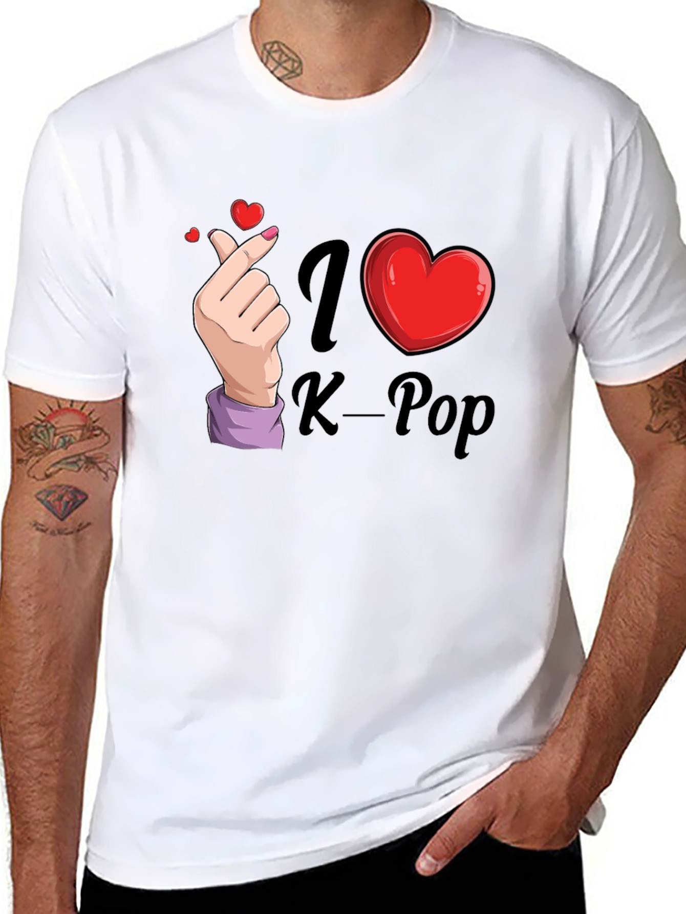 I Heart K-Pop Black T-Shirt