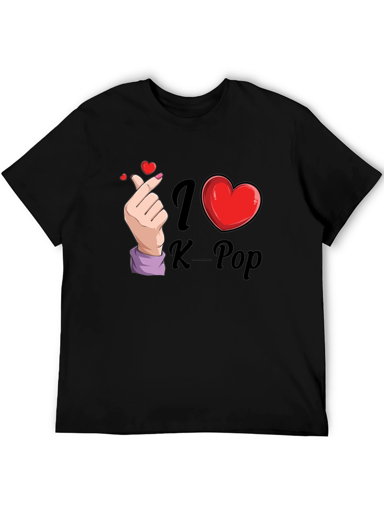 I Heart K-Pop Black T-Shirt