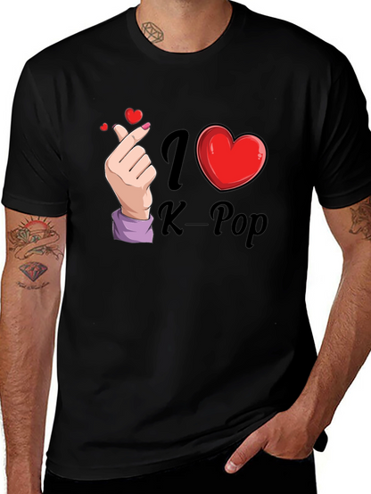 I Heart K-Pop Black T-Shirt