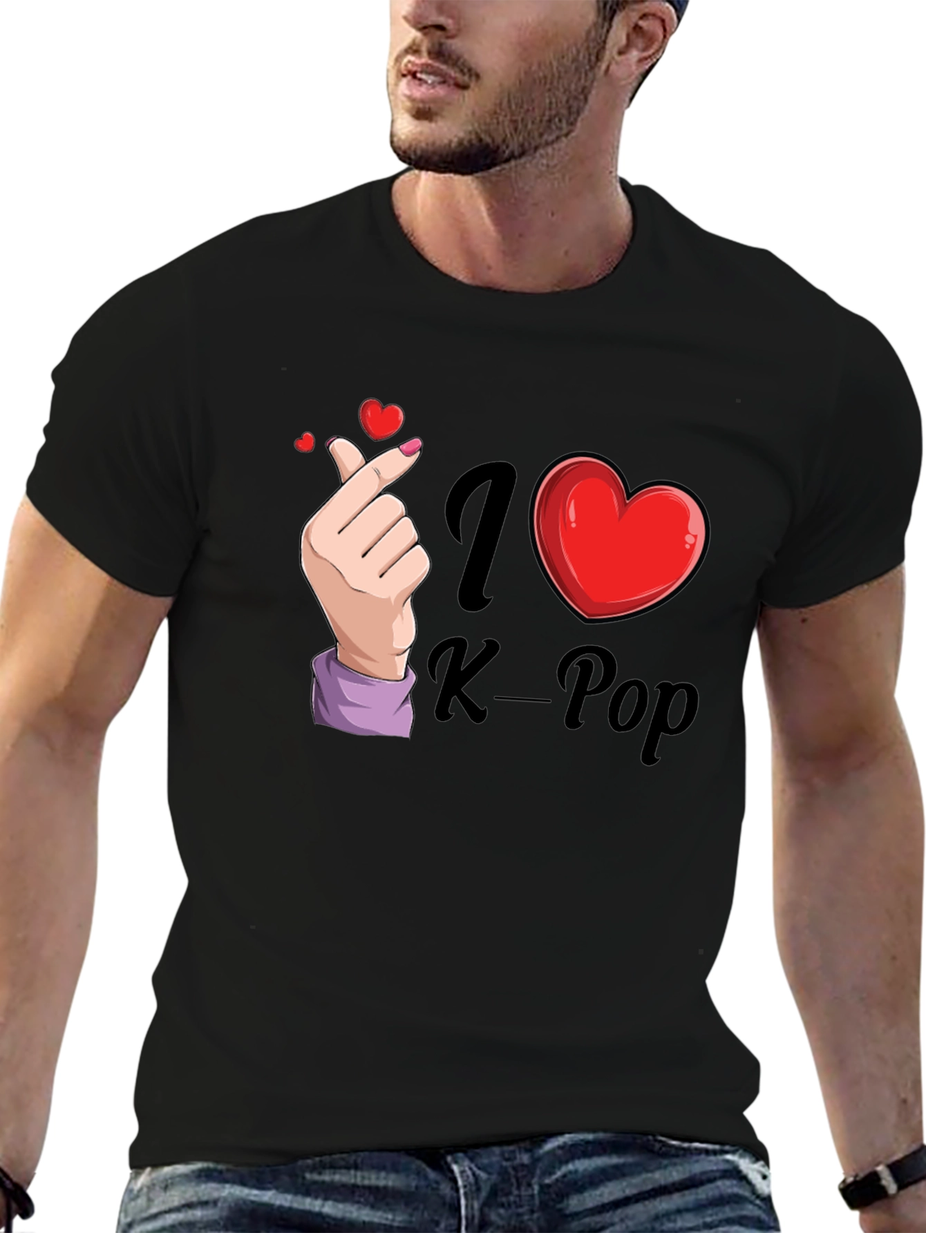 I Heart K-Pop Black T-Shirt