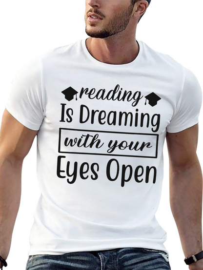 Mens Black Crewneck Graphic T-Shirt