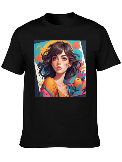 Artistic Girl Graphic Tee - Modern Streetwear