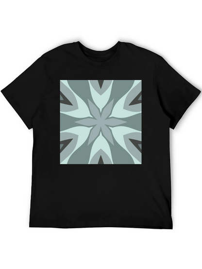 Geometric Flower Tee - Modern Graphic Print