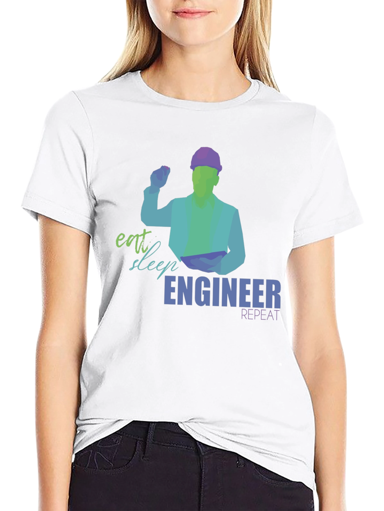 Eat Sleep Engineer T-Shirt | Mens Graphic Tee