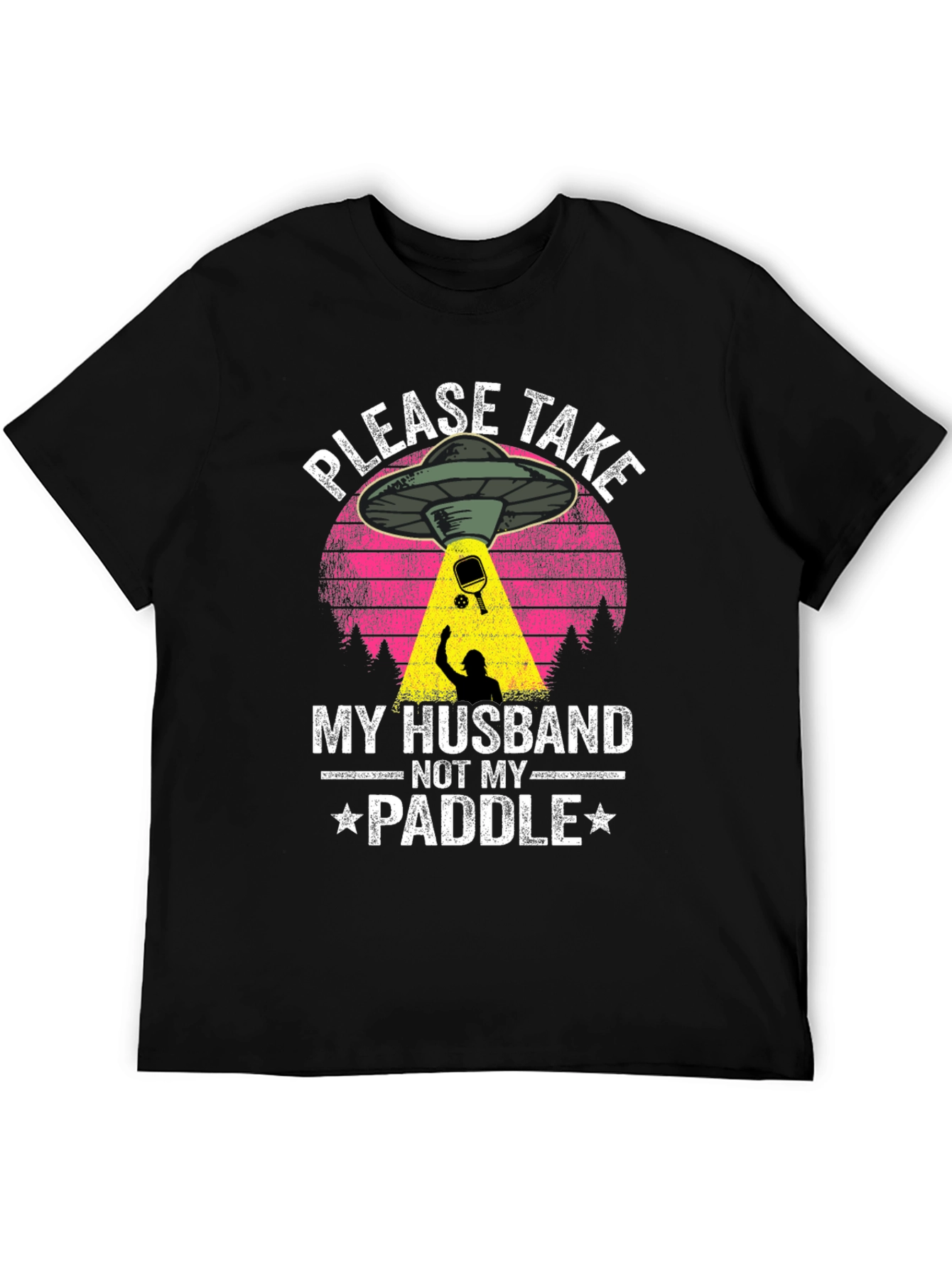 Funny Pickleball UFO Abduction T-Shirt