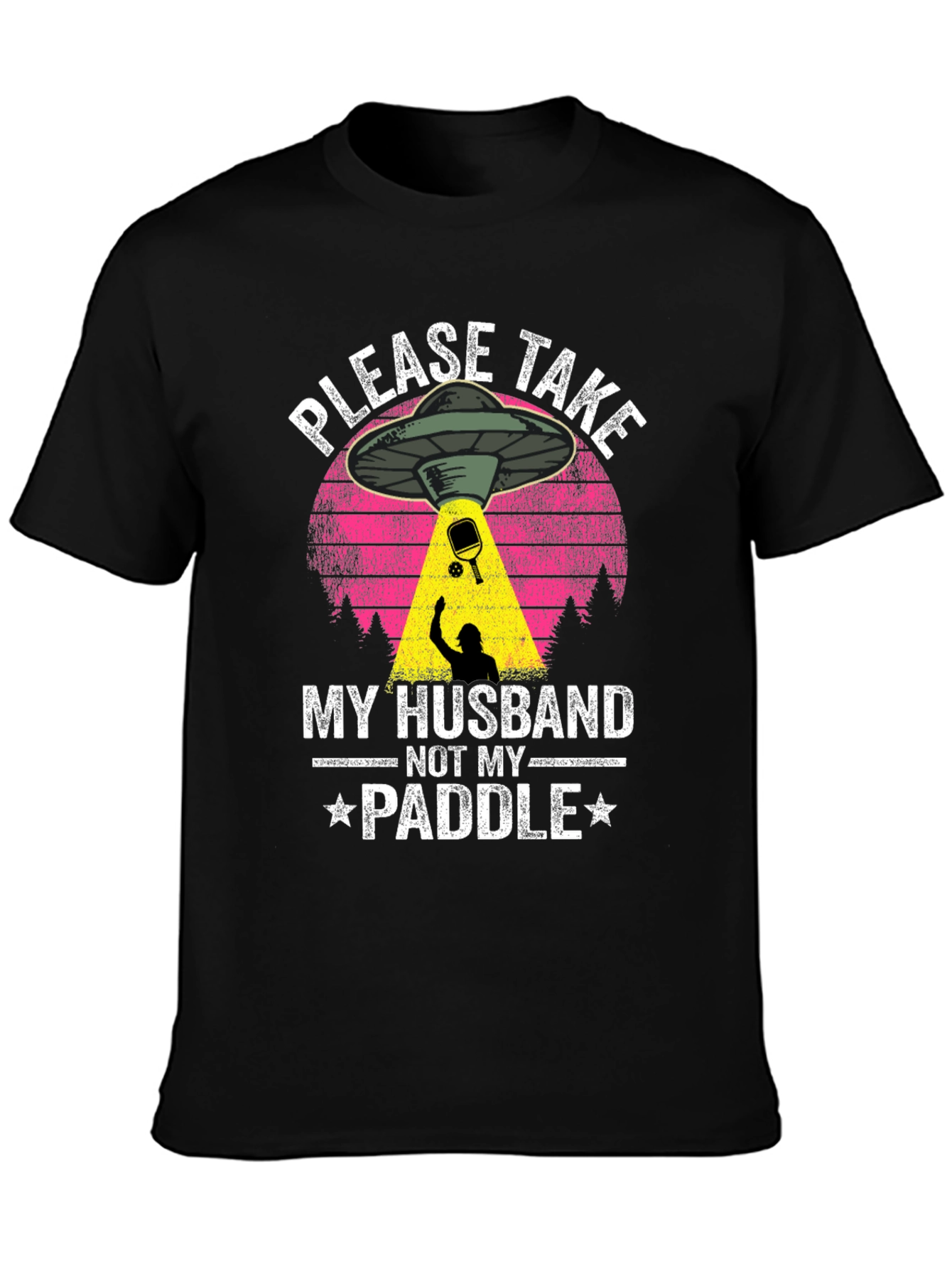 Funny Pickleball UFO Abduction T-Shirt