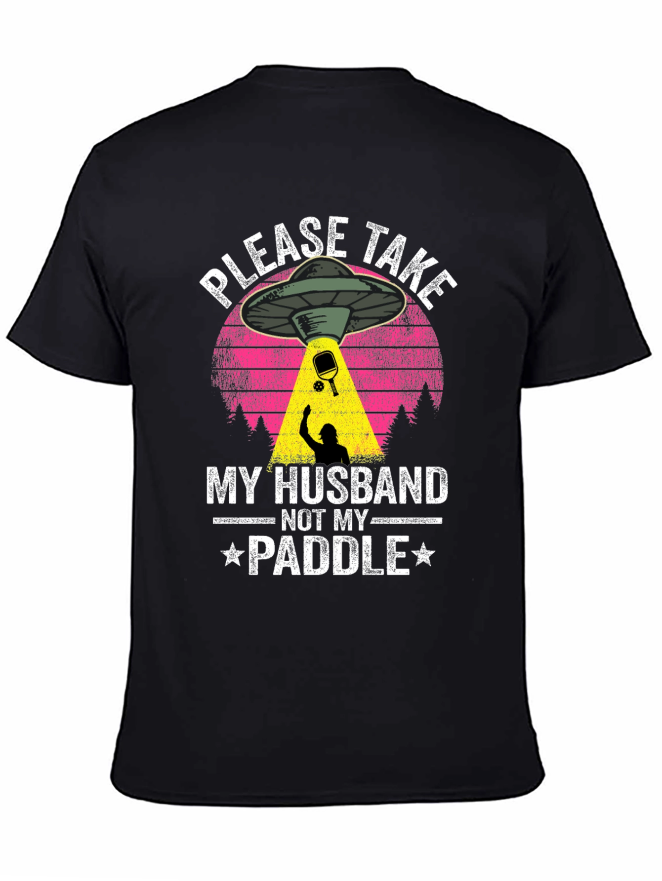 Funny Pickleball UFO Abduction T-Shirt